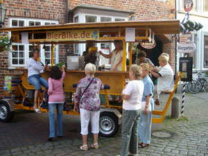 Das BierBike als Ausschankwagen